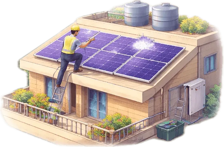 Solar Panel Cleaning in India: Why Dirty Panels Lose 20–30% Power
