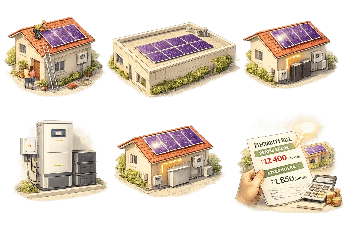Solar EMI India zero down payment — 5 kW rooftop financed under PM Surya Ghar