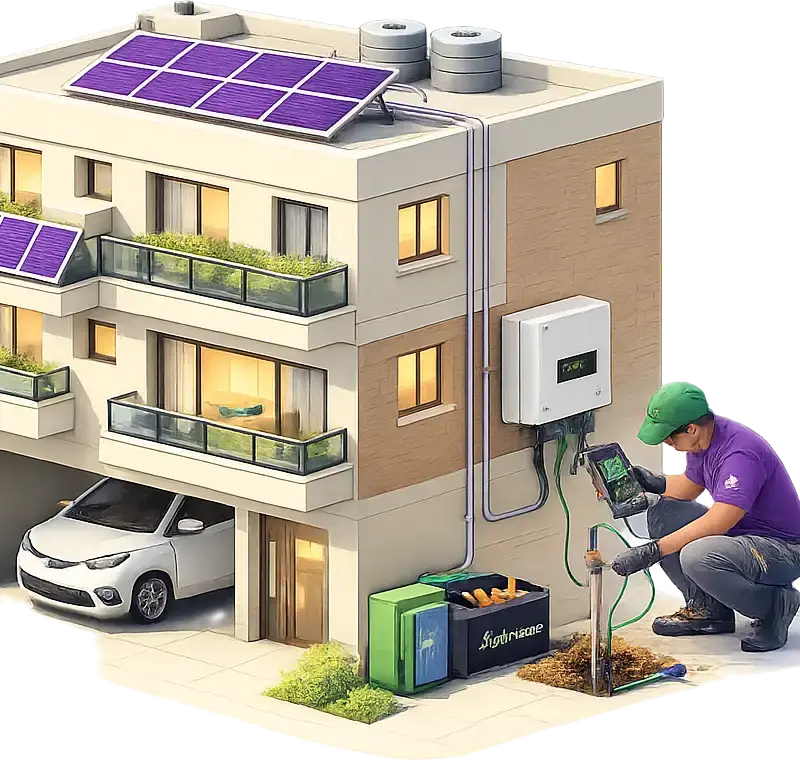Hybrid Solar System Components and Wiring: ACDB, DCDB, Changeover and Battery Setup (India 2026) — hybrid solar system wiring India | Bridgeway Solar Delhi NCR