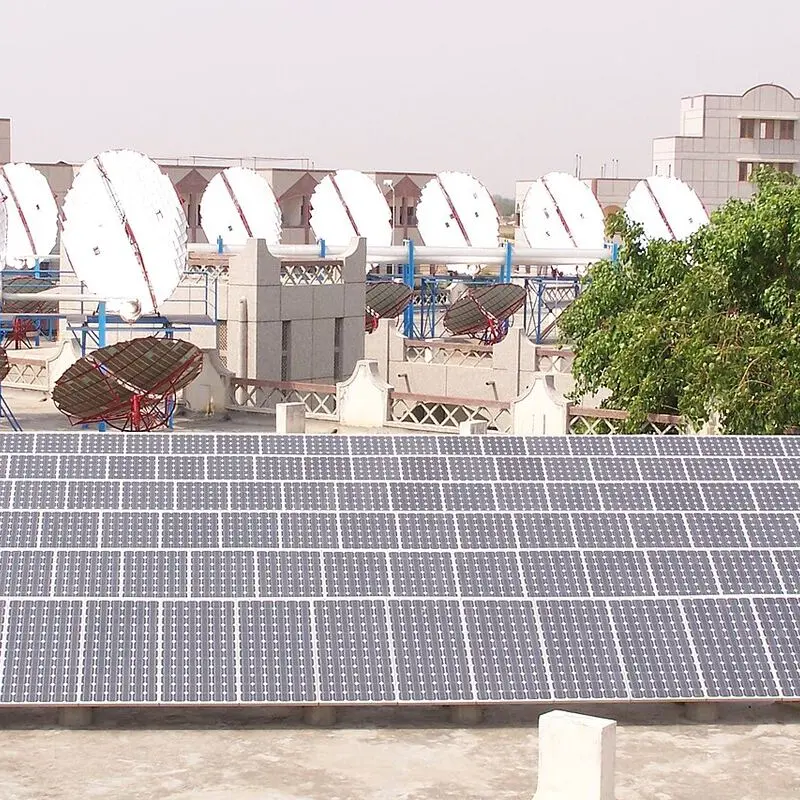 Single-axis solar tracker structure at utility-scale plant